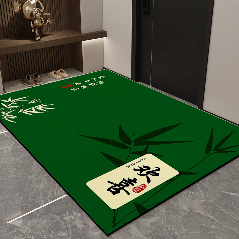 绿色进入户门地垫防滑脚垫可定制