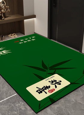 绿色进入户门垫防滑地垫室内外大门口玄关硅藻泥脚垫蹭土定制裁剪