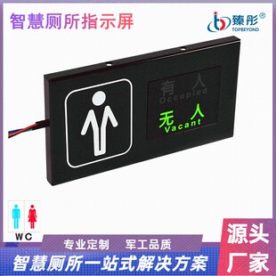 智慧厕所有人无人显示屏公厕卫生间蹲位指示牌状态感应引导屏门头