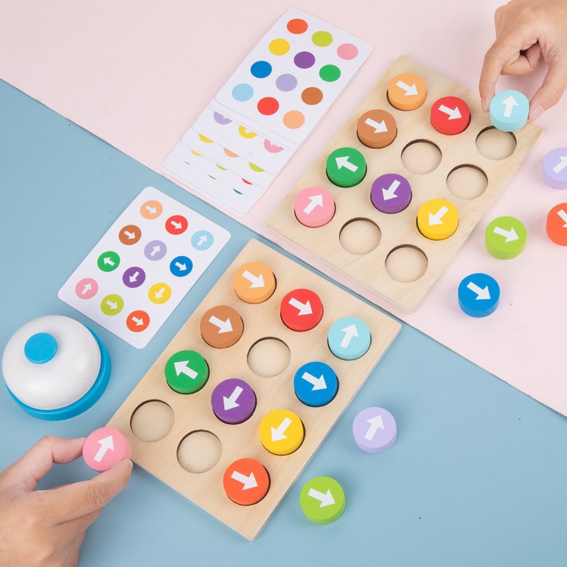 儿童益智思维专注力训练分辨颜色箭头双人对战亲子互动桌游戏玩具