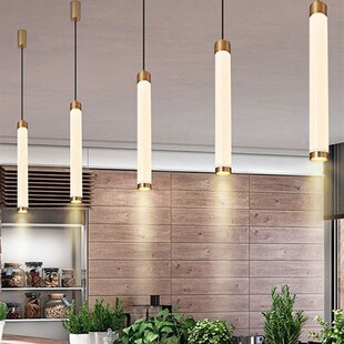 定制火锅店吊灯带射灯可印字灯具餐饮烧烤奶茶店圆柱形酒吧前台灯