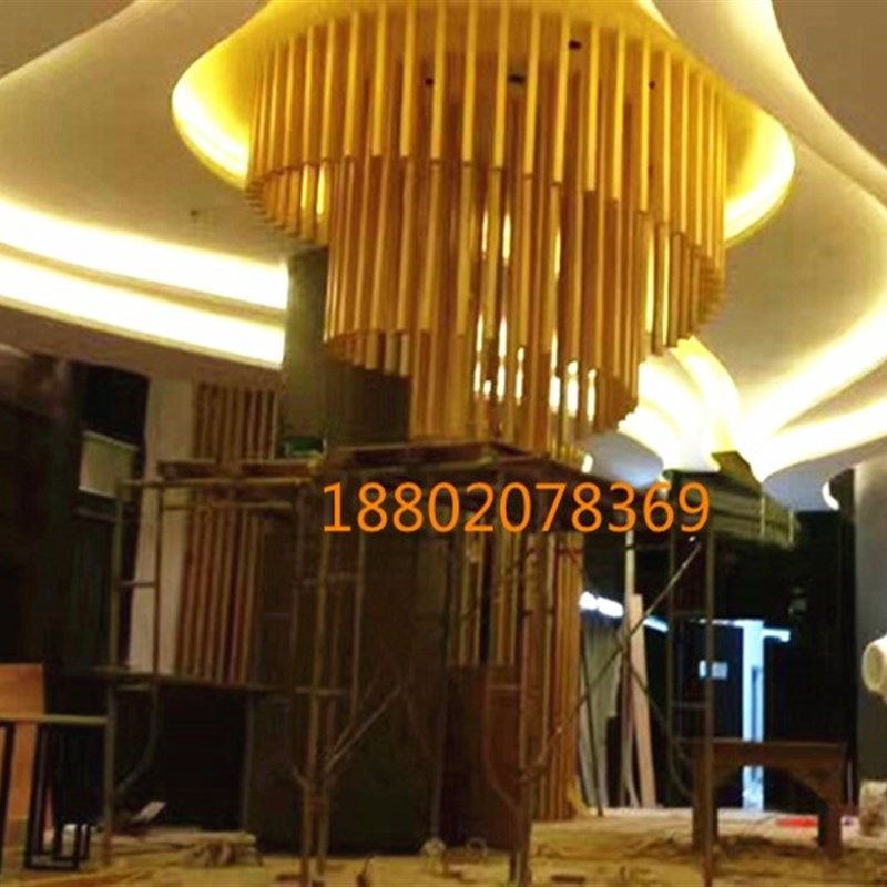 酒店大厦幕墙U型铝方通/建筑装饰木纹铝方管/铝条吊顶/铝方通天花