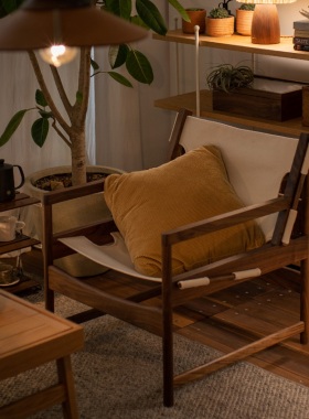 MUMO木墨 林栖椅阳台家用休闲实木餐椅沙滩椅子