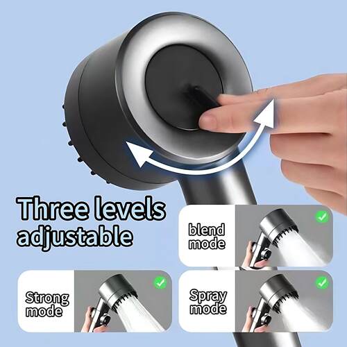 13 piece Pressurized Shower Head Three Speed Adjustable跨境
