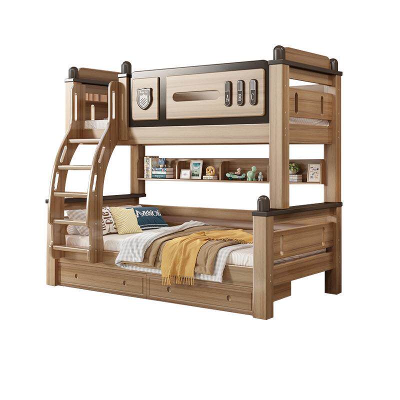全实木儿童上下铺双层床小户型子母床可拆分鹅掌楸木多功能上下床