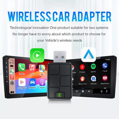 无线CarPlay安卓Auto二合一迷你盒子自动连接智能车机互联适配器