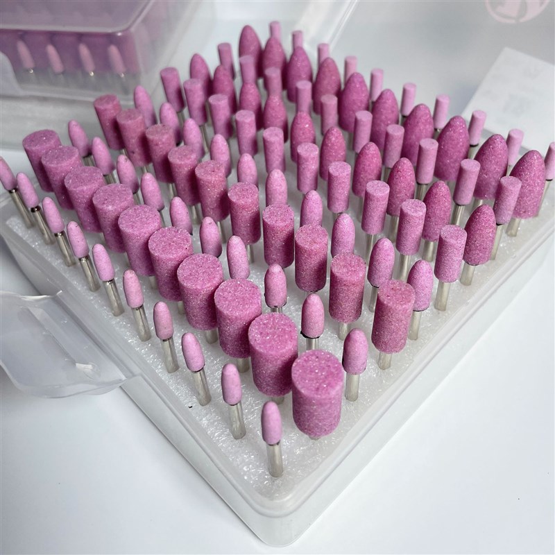 砂轮磨头 红刚玉火石仔 金属打磨头铬刚玉砂轮磨头 电磨头