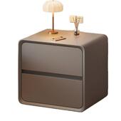 黑色实木床头柜小型家用卧室床边置物架简约现代简易储物收纳柜子