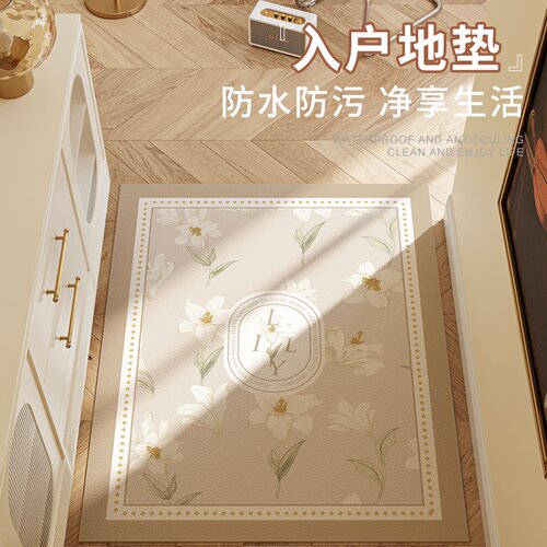 小清新入户c门垫进门脚垫门口地垫玄关皮革地垫可擦免洗可裁剪地
