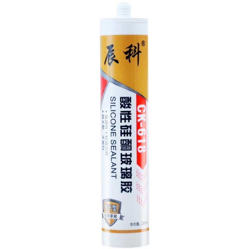 酸性瓷白玻璃胶厨卫集成吊顶快干胶玻璃橱柜酸性透明耐候胶整箱