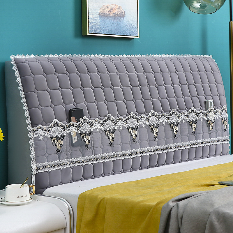 全包床头罩简约现代1.5米1.8米弹力床头套实木软包布艺床头防尘罩