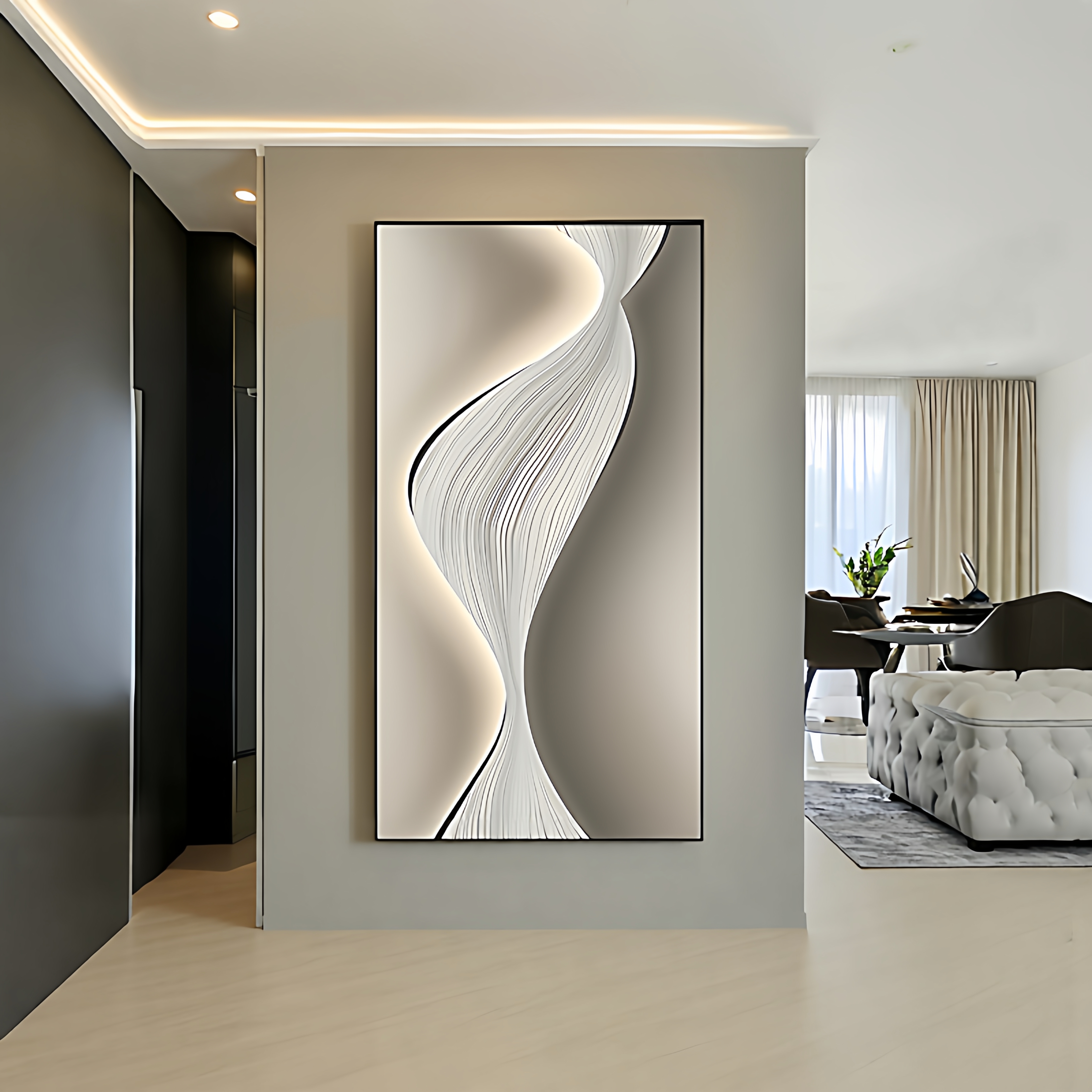 现代简约玄关装饰画抽象艺术客厅沙发背景墙挂画轻奢走廊过道壁画