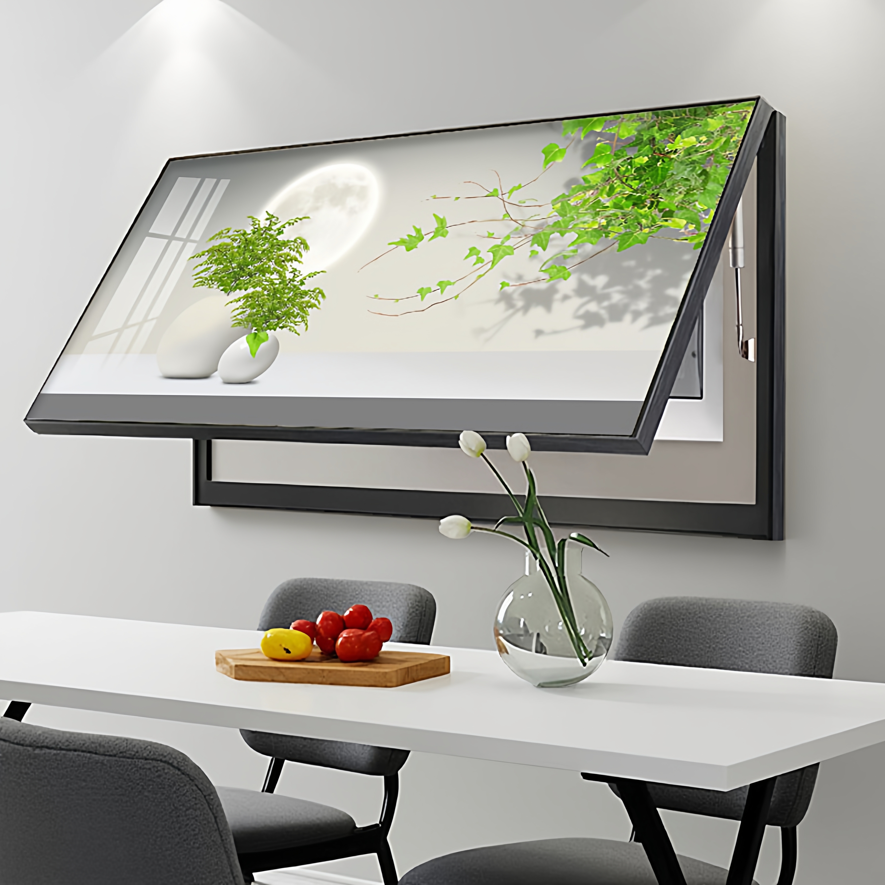 小清新绿植电表箱装饰画大尺寸挂画遮挡弱电箱多媒体盒开关配电箱图片