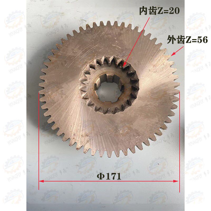 陕西宝鸡CS6150C CS6166车床主轴箱全磨齿20齿 内外齿轮Z20/56