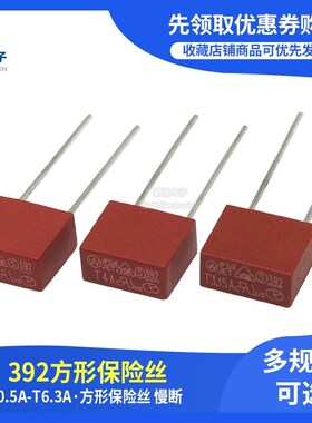392方形保险丝T500mA 1A 2A 2.5A 3.15A 4A 5A 6.3A 250V电源保险