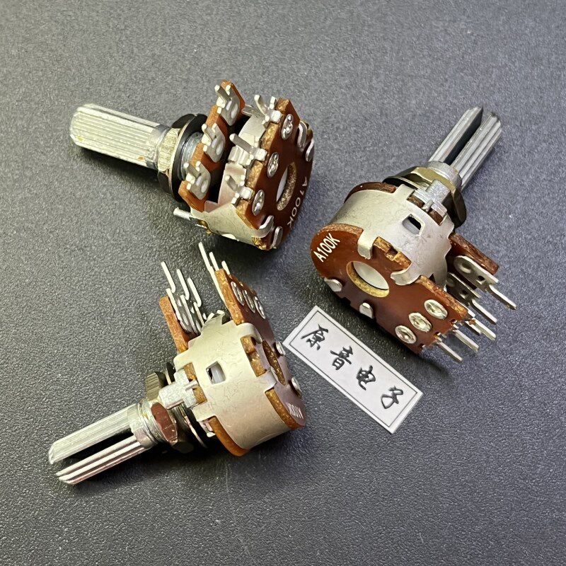 双100K台产可正欣16型双联A100K电位器音量电位器轴长20MM