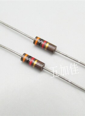 10只 RC20GF302J 1/2W 3K 5% 进口 古董正宗实芯 碳芯无感电阻