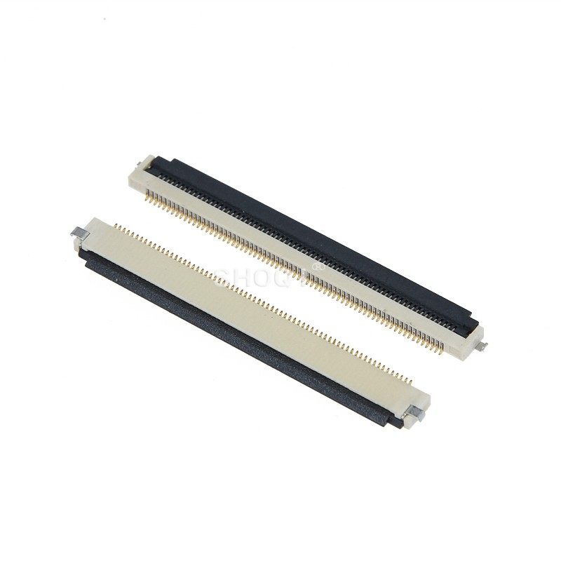 FPC/FFC连接器 68P 0.5MM带扣下接 翻盖式 镀金 液晶屏软排线插座