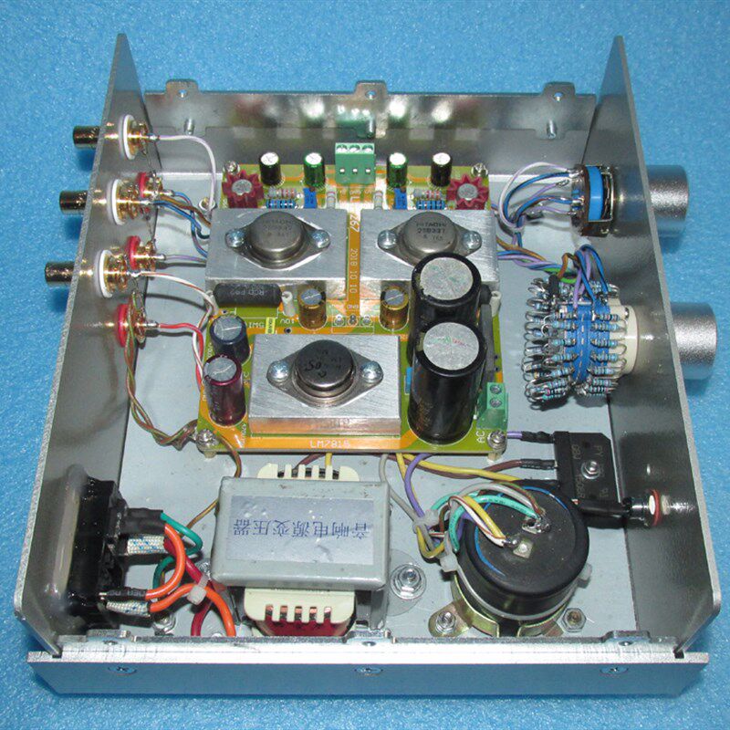 锗管纯甲类单端放大输出前级 精准24档音量控制静态工作电流200mA