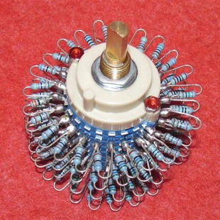 500K步进式 高精度4X24档20K 250K 100K 4声道4联音量电位器 50K