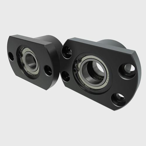 钢件带扣环双轴承对边法兰带座轴承座组件固定座BGCBB6200 BFP21