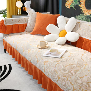 翠湖里雪尼尔沙发垫四季通用防滑坐垫子沙发罩巾防猫抓