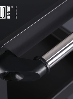 拉洛LLO 黑色油画绘画工具车 画架三层小推车 金属颜料画车