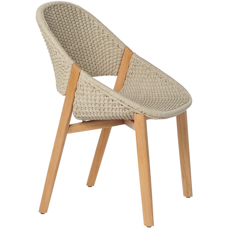 庭院露台户外桌椅实木设计室外防腐木餐桌椅高档别墅花园藤编桌椅