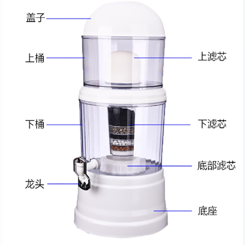 自来水直饮家用一体机净水桶重超活性炭芯饮水机过桶