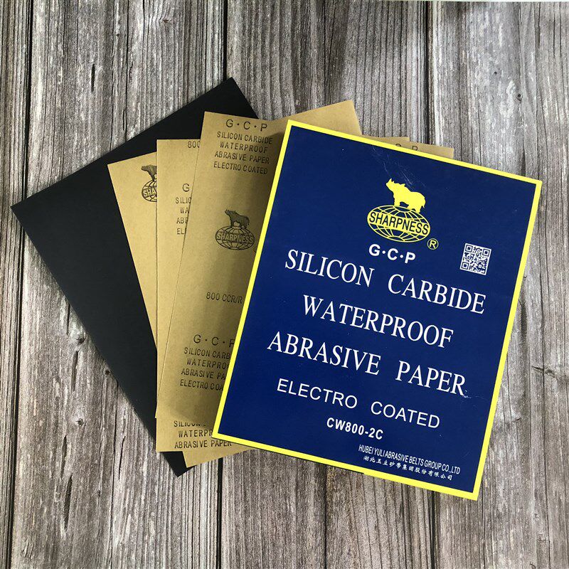 耐水砂纸高档犀利碳化硅GCP水磨沙纸抛光砂纸黑色水砂纸目