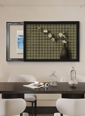 中古风电表箱装饰画22新款绿色遮挡配电箱电闸盒挂画高级感