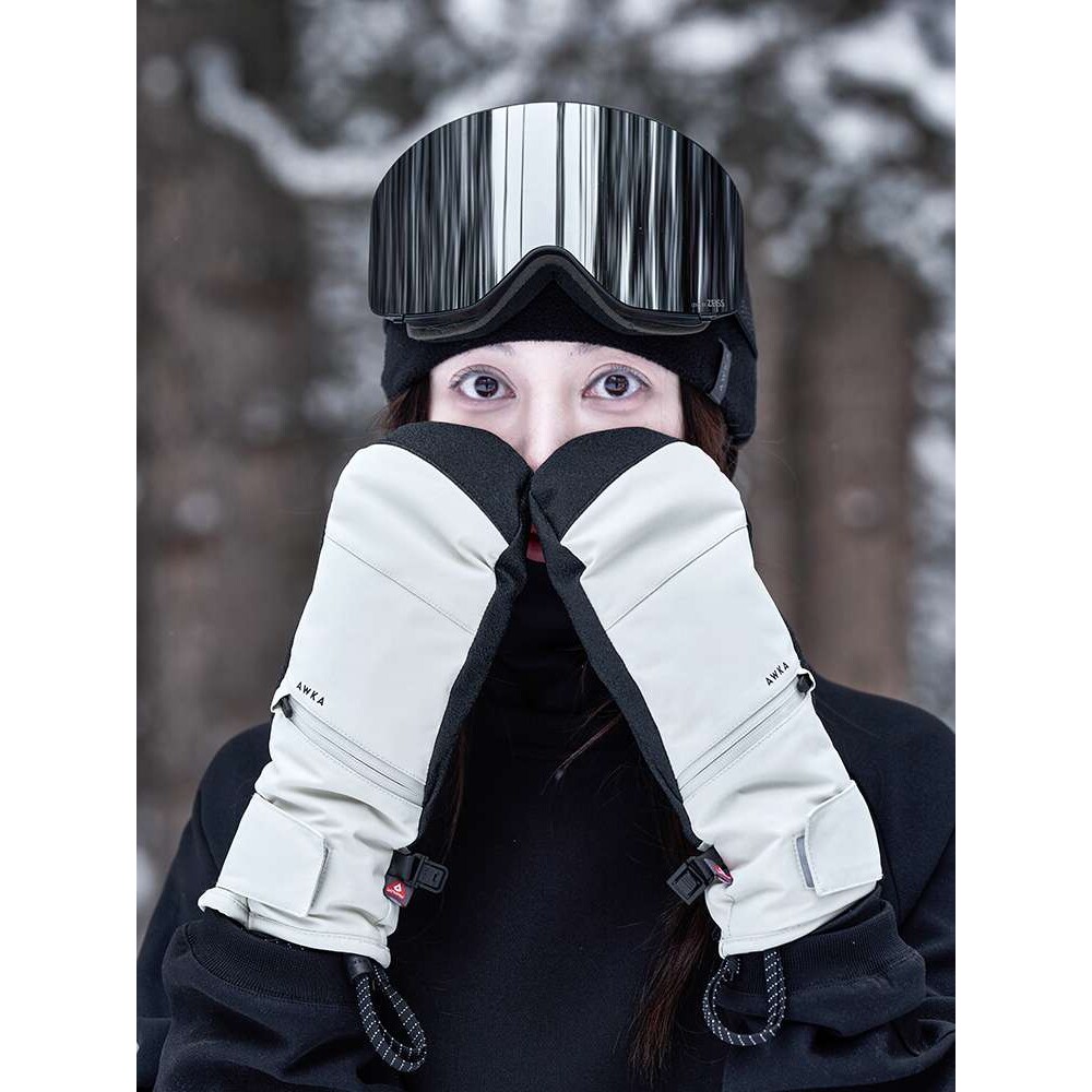 ?awka单板凯夫拉金标p棉滑雪手套内置护腕内胆专业刻滑内五