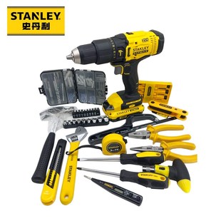 史丹利20V锂电无线冲击钻三合一手电钻45件套工具套装 SCD711C1H