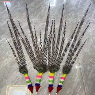 仿真京剧雉翎舞蹈头饰地羽俏花旦羽毛道具羽毛舞蹈道具英歌鸡毛