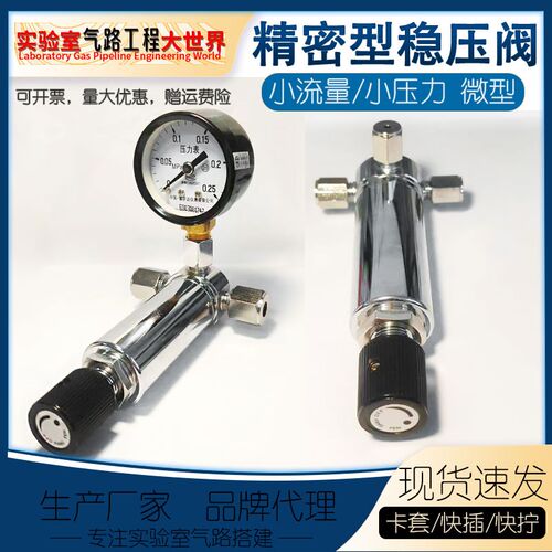 WYF-1精密气体稳压阀2mm3mm1/8 1/4英寸小型调压阀实验室色谱分析