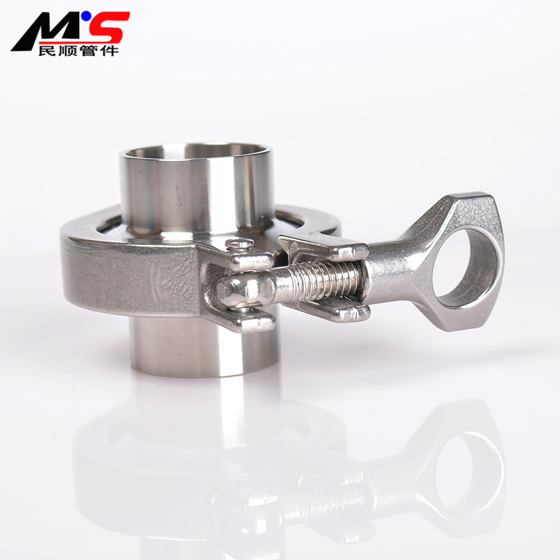 304不锈钢快装接头卡箍套装卫生级速水管抱箍重型圆管夹卡扣法兰/