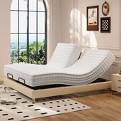 奶油风床全自动电动智不打扰主卧多功能零压重力分体式 真皮床121