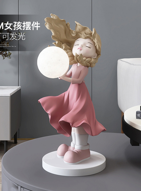 女孩客厅a装饰摆件家居饰品卧室台灯电视柜玄关生日乔迁新居礼品