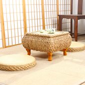 榻榻米茶几藤编茶桌飘窗桌简约小炕桌阳台炕几窗台地台矮桌子地桌