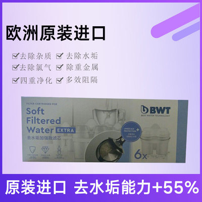 德国BWT滤芯净水壶过滤水壶饮水机过滤器滤O芯家用去水垢加强滤芯