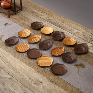 竹制品手工竹编功夫茶杯垫隔热垫创意迷你M果盘禅意杯垫杯碟茶杯