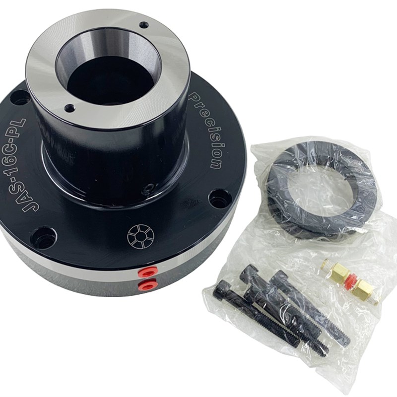 朝铨高精度JAS-5C-PL/16C-PLE固定式气动夹头立式后拉式气动夹头