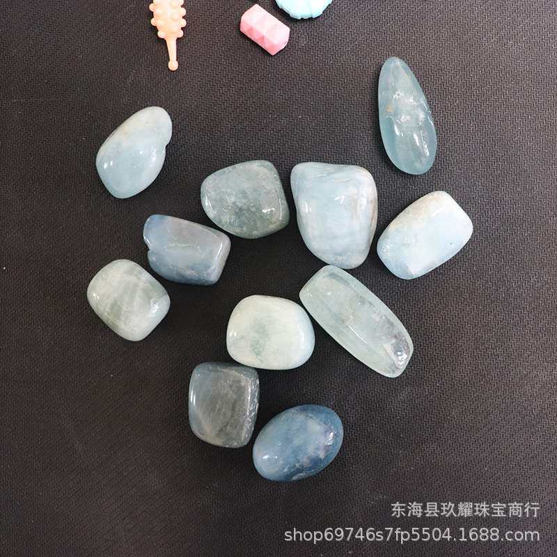 天然海蓝宝碎石 鱼缸花盆装饰用品 小石子水晶碎石