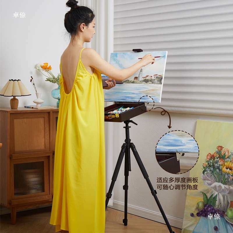 儿童外出写生画板艺术生美术便携式手提画室家用画板工具箱套装