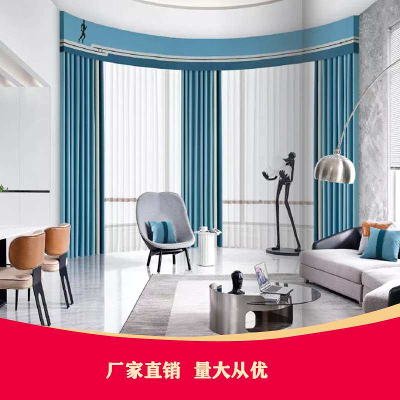 厂家窗帘成品 烫银高精密亚马逊素色纯色拼接全遮光窗帘窗纱
