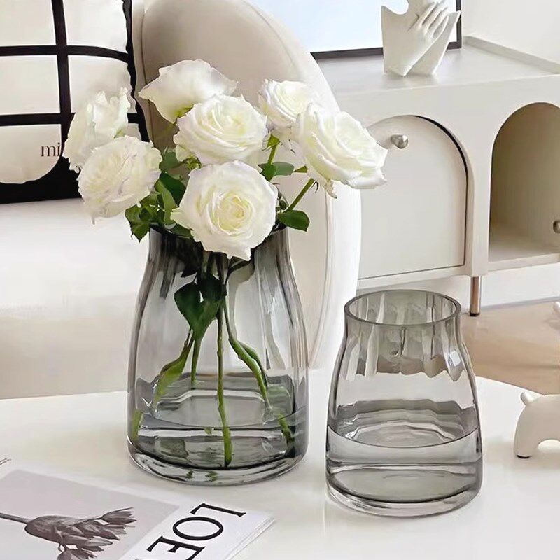 JOJOS L. PD.Manta花瓶高级感轻奢透明玻璃摆件餐桌  曼塔