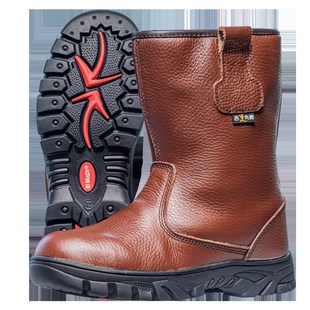 钓鱼油田防寒靴东北雪地防静电牛皮羊毛男靴高筒防砸皮毛一体石化