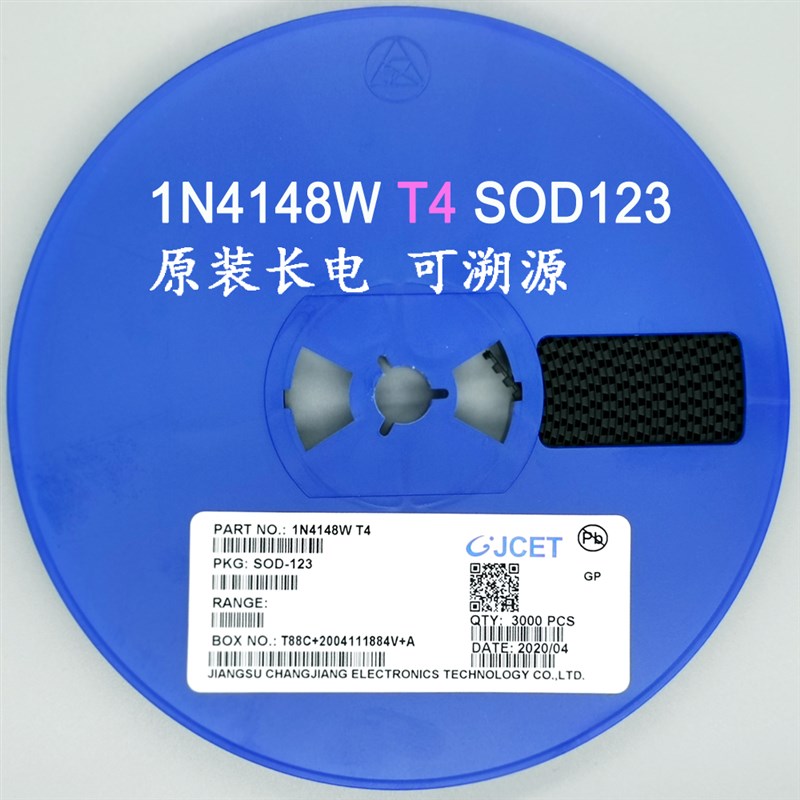 原装长晶1N4148W 1N4148WS 1N4148WT丝印T4 SOD-123 323523长电CJ