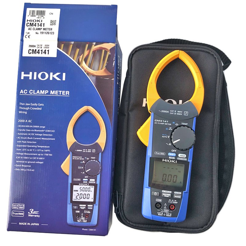 全新正品日置HIOKI CM4141交流钳形电流表2000A钳表 电压电阻