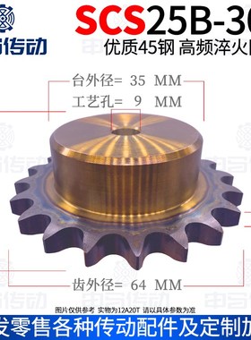 盛天链轮SCS链轮加工成品 2分SCS25B30齿 高精度耐磨损 申马传动